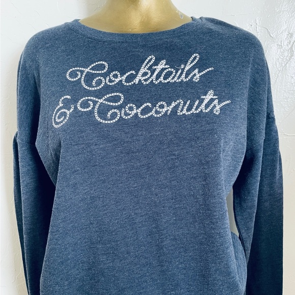 Zoe + Liv COCKTAILS & COCONUTS Sweatshirt S NWT - Picture 16 of 16